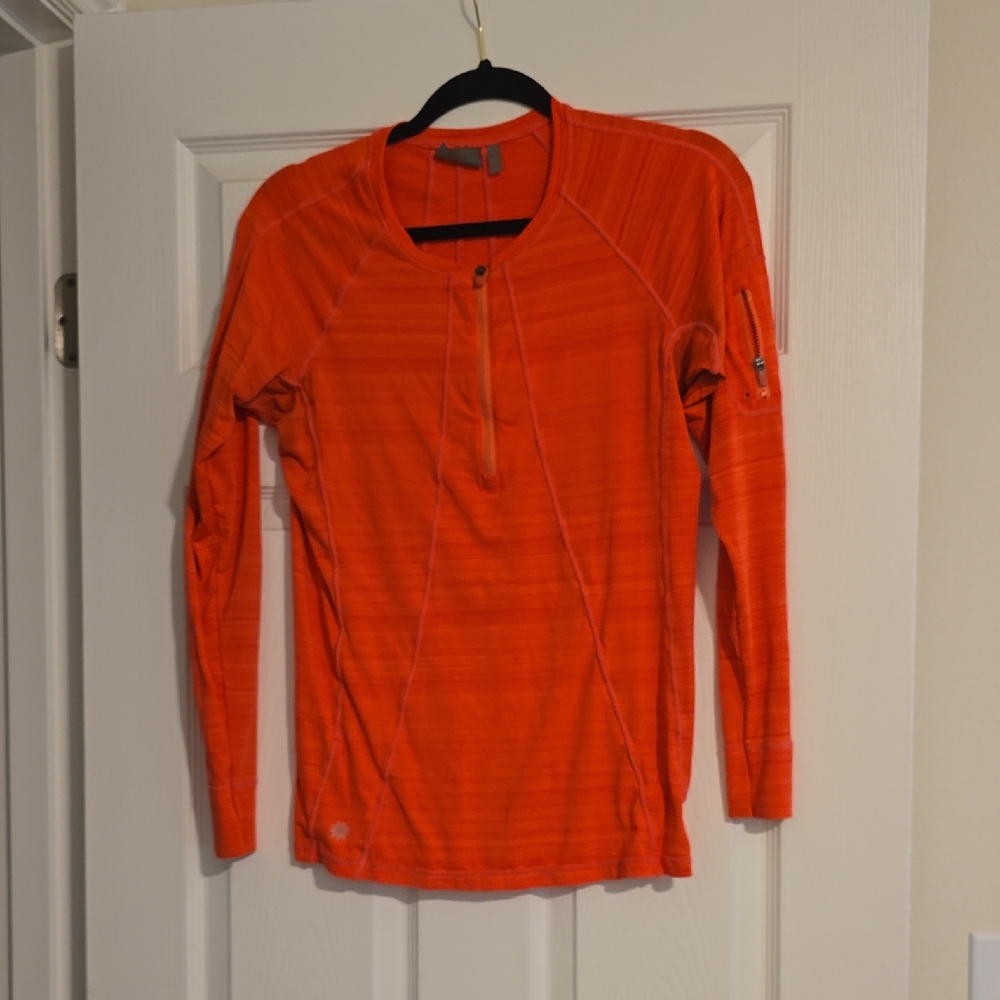 Orange Long Sleeve Athletic Top